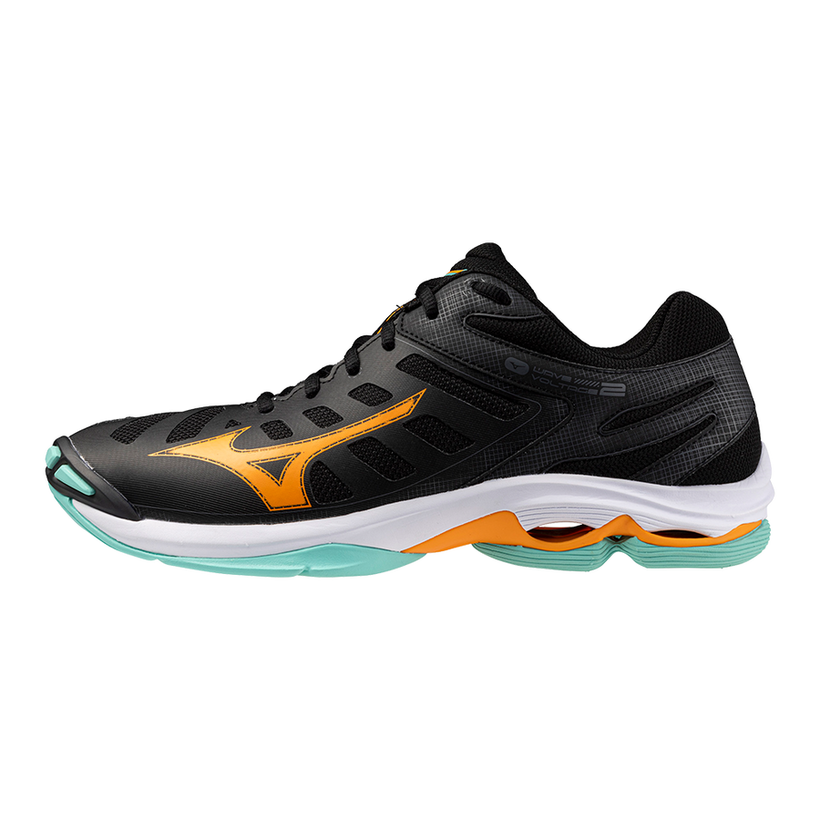 Mizuno WAVE VOLTAGE 2 Black/Tangelo/Ice Green